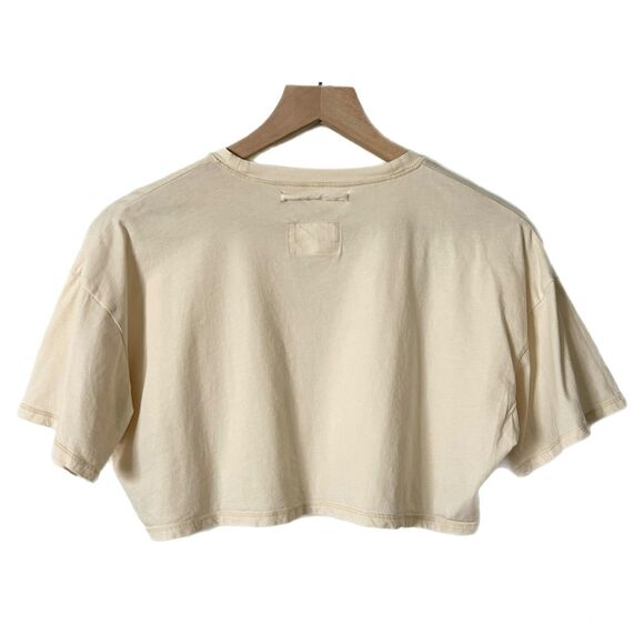 Grlfrnd Crop Top Tee in Cream Size Medium - Picture 2 of 4